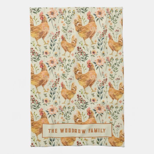 Rustieke land familienaam Boerderij Theedoek (Verticaal)