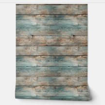 Rustieke land gedragen blauwe houten hek boards