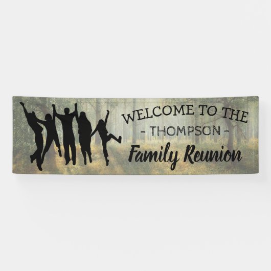 Rustieke land gepersonaliseerde familie reünie spandoek (Horizontaal)