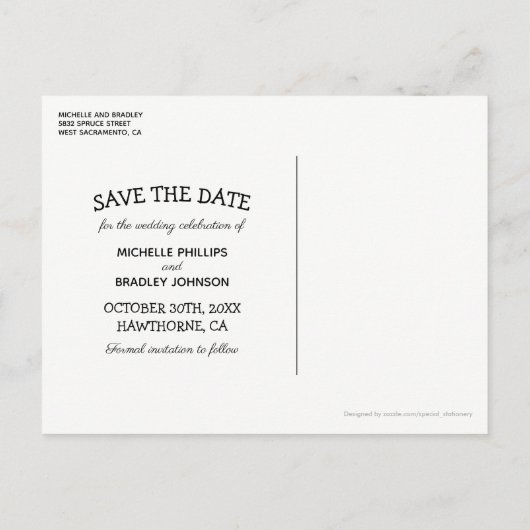 Rustieke Land Herfst Herfst Save the Date Aankondigingskaart (Achterkant)