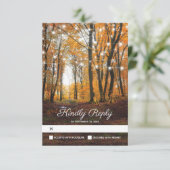 Rustieke Land Herfst Herfst Woodland Wedding RSVP (Staand voorkant)