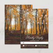 Rustieke Land Herfst Herfst Woodland Wedding RSVP (Voorkant / Achterkant)