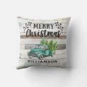 RUSTIEKE LAND HOUT TRUCK FAMILIENAAM KUSSEN (Achterkant)