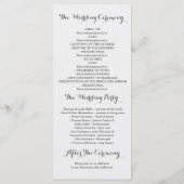 Rustieke land huwelijksprogramma's programmakaart (Achterkant)