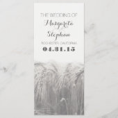 Rustieke land huwelijksprogramma's programmakaart (Voorkant)