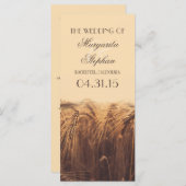 Rustieke land huwelijksprogramma's programmakaart (Voorkant / Achterkant)