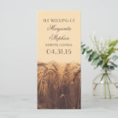 Rustieke land huwelijksprogramma's programmakaart (Staand voorkant)