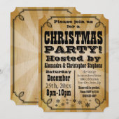 Rustieke Land Kerstfeest Uitnodiging (Voorkant / Achterkant)