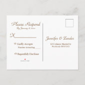 Rustieke Land Kerstmis RSVP Uitnodiging Briefkaart (Achterkant)