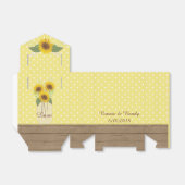 Rustieke Land Mason Jar Zonnebloem Favor Box Bedankdoosjes (Uitgevouwen)