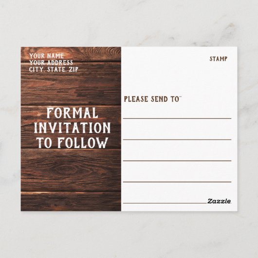 Rustieke Land Mason String Lights Opslaan van de d Briefkaart (Achterkant)