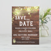 Rustieke Land Mason String Lights Opslaan van de d Kaart (Staand voorkant)