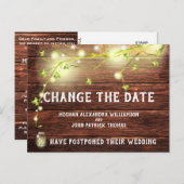 Rustieke Land Mason String Lights Verander de datu Briefkaart (Voorkant / Achterkant)