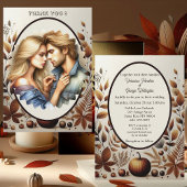 Rustieke Land Minimalistische Herfst Pompoenen Wed Kaart