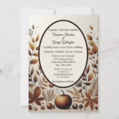 Rustieke Land Minimalistische Herfst Pompoenen Wed Kaart (Voorkant)