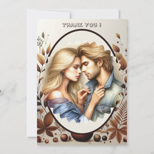 Rustieke Land Minimalistische Herfst Pompoenen Wed Kaart (Achterkant)