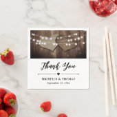 Rustieke Land Schuur Houten Burlap String Lights Servet (Insitu)