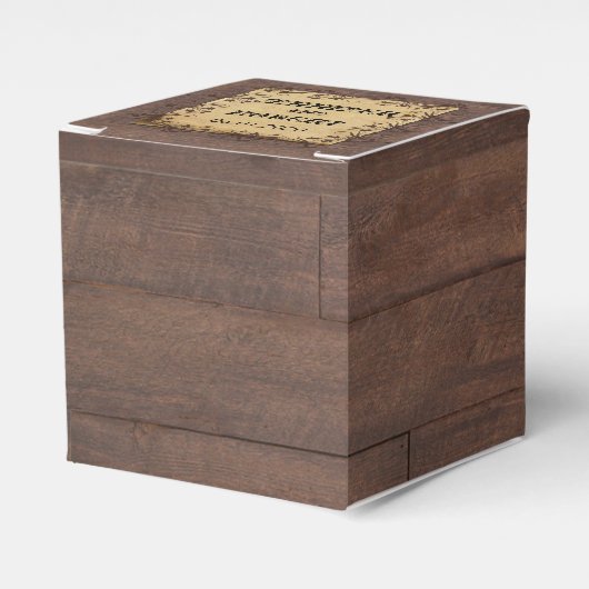 Rustieke Land Schuur Houten Schoonheid Bruiloft Fa Bedankdoosjes (Voorkant Zijde)