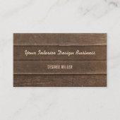 Rustieke  Land Sepia Wood Grain Textuur Visitekaartje (Voorkant)