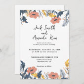 Rustieke Land Thema Huwelijksuitnodigingen Kaart (Voorkant / Achterkant)