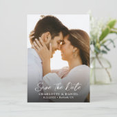 Rustieke Land Trouwfoto Sla de datum Kaart (Staand voorkant)