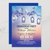 Rustieke Land Tuin Lights Engagement Party Kaart (Voorkant / Achterkant)