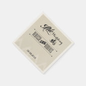 rustieke land Typografie vintage bruiloft Servet (Hoek)