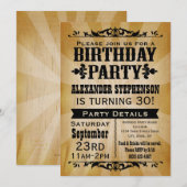 Rustieke  land verjaardagsfeestuitnodiging kaart (Voorkant / Achterkant)