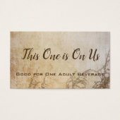 Rustieke  land weide Drink tickets Visitekaartjes (Voorkant)