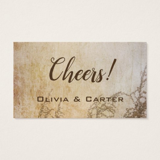 Rustieke  land weide Drink tickets Visitekaartjes (Achterkant)