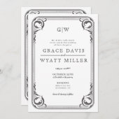 Rustieke land Westerne bruiloft met details Kaart (Voorkant / Achterkant)