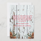 Rustieke Land Westerne Foto Kerst Kaart (Achterkant)