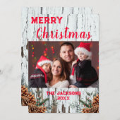 Rustieke Land Westerne Foto Kerst Kaart (Voorkant / Achterkant)