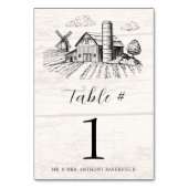 Rustieke land Westerne schuur bruiloft Kaart (Achterkant)