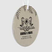 Rustieke land Westerne schuur bruiloft Ornament (voorkant)