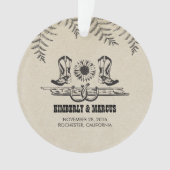 Rustieke land Westerne schuur bruiloft Ornament (voorkant)