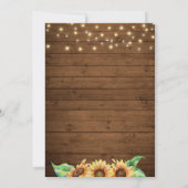 Rustieke Land Zonnebloem Gele Herfst Baby Sprinkle Kaart (Achterkant)