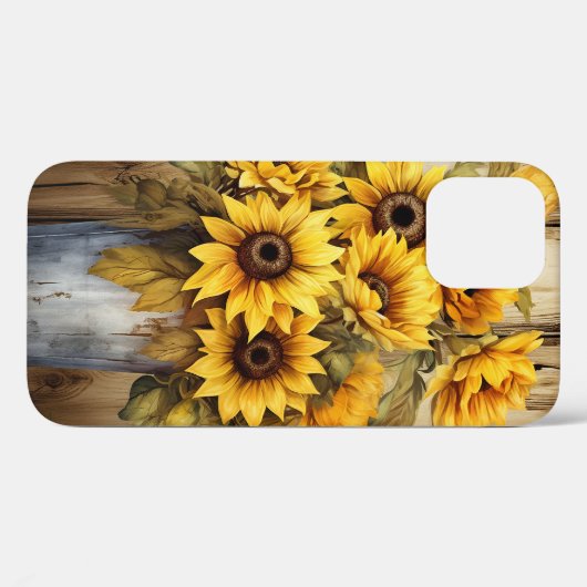  rustieke land zonnebloemen bloemenbloem Case-Mate iPhone case (Achterkant (horizontaal))