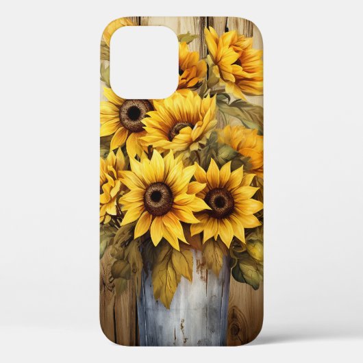  rustieke land zonnebloemen bloemenbloem Case-Mate iPhone case (Achterkant)