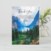 Rustieke landbergen Schilderachtig Natuur Dank u Bedankkaart (Staand voorkant)