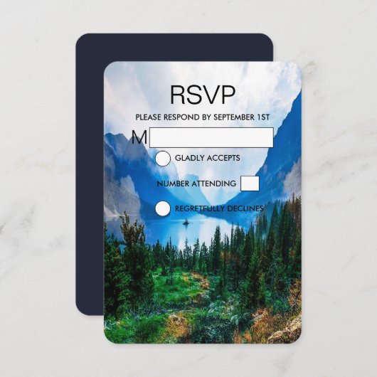 Rustieke landbergen Schilderachtig Natuur RSVP (Voorkant / Achterkant)