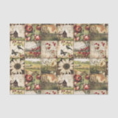 Rustieke landbouwgrond collage decoupage tissuepapier (Voorkant)