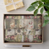 Rustieke landbouwgrond collage decoupage tissuepapier (Geschenk)