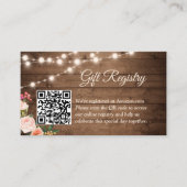 Rustieke Landelijke Bloemen QR Code Cadeau Registr Informatiekaartje (Voorkant)