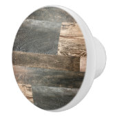 Rustieke Landelijke Boerderij Grijs Bruin Schuur H Keramische Knop (Rechts)