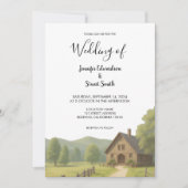 Rustieke landelijke boerderij landelijke monogramm kaart (Voorkant)