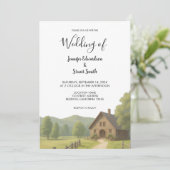 Rustieke landelijke boerderij landelijke monogramm kaart (Staand voorkant)