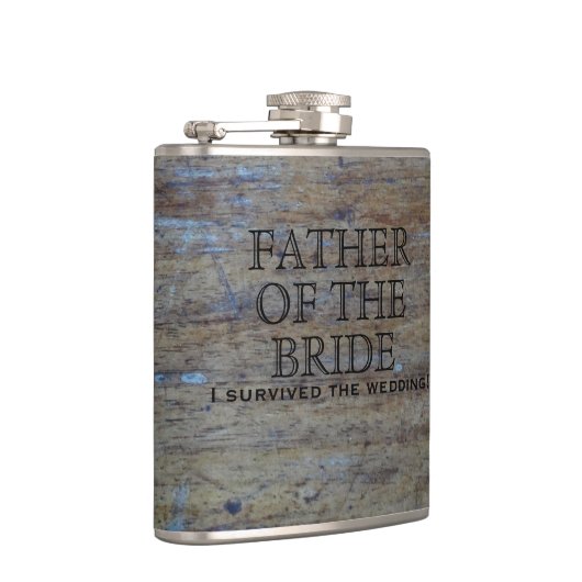 Rustieke landelijke bruiloft | Grappige vader van  Heupfles (Rechts)