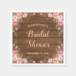 Rustieke Landelijke Chique Bruidsborrel Bloemenpap Servet