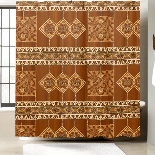 Rustieke landelijke douchegordijnen stijl 1